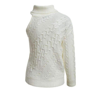 Planet Gates Pink / One Size Sexy Off One Shoulder Turtleneck Sweater Women Elegant Twist Long Sleeve Winter Sweaters And Pullovers Pull Femme