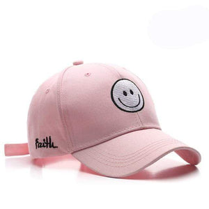 Planet Gates Pink / One Size Summer Baseball Cap Smiley Embroidery Snapback Hats for Men Women Simple Bonnet Caps  Fashion Hip Hop Cap Dad Hat