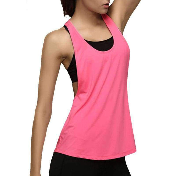 Planet Gates Pink Orange / S Yoga Crop Top Women Sleeveless Backless Running Sports T Shirts Quick Dry Jogging Gym Fitness Tank Top Sportwear