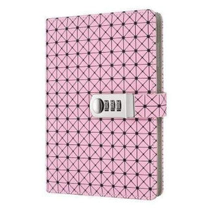 Planet Gates Pink Paperboat retro A5 notebook logo customize with lock free logo name custom writing pads lockable password diary student gift