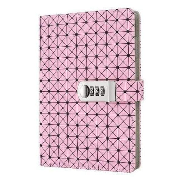 Planet Gates Pink Paperboat retro A5 notebook logo customize with lock free logo name custom writing pads lockable password diary student gift