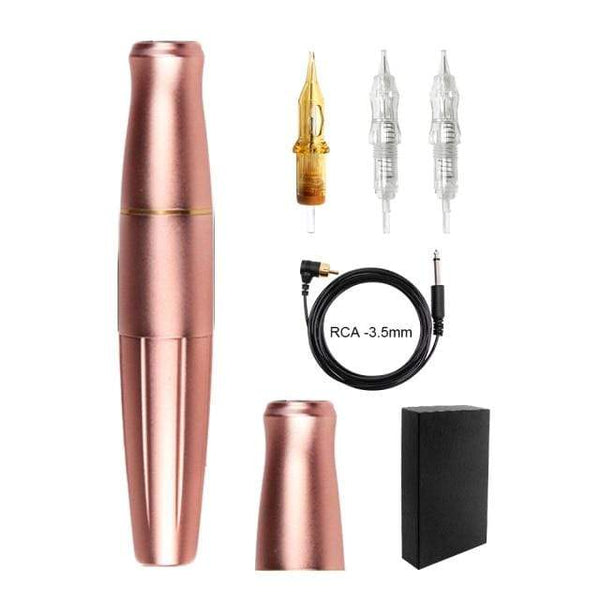 Planet Gates Pink Pen Rotary Tattoo Machine Pen Set Tattoo Kit Permanent Makeup Machine Eyebrow Tattoo Pen Gun Machine PMU Machine Pen