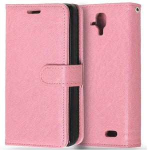 Planet Gates Pink Phone Bag For Lenovo A 536 Skin Wallet Book Style Stand PU Leather Cover Flip Case For Lenovo A536 With Card Holder&Phone Frame