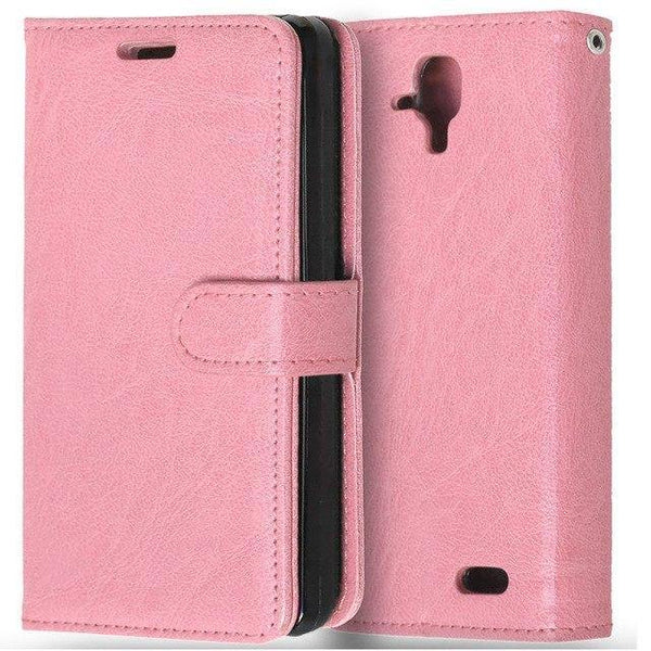 Planet Gates Pink Phone Bag For Lenovo A 536 Skin Wallet Book Style Stand PU Leather Cover Flip Case For Lenovo A536 With Card Holder&Phone Frame