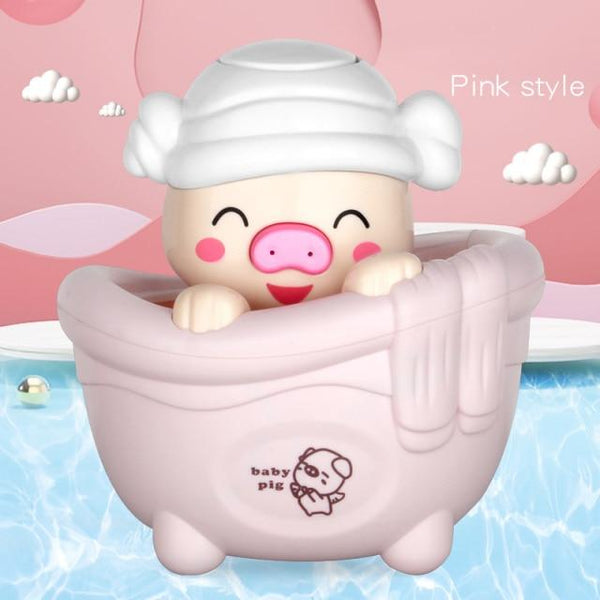 Planet Gates Pink Pig Baby Bath Toys Animal Cute Cartoon Tortoise Crab Classic Baby Water Toy Infant Swim Chain Clockwork Toy For Kid 2021 Newest