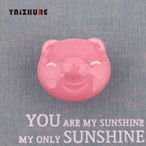 Rural Acme Nordic Style Ceramic Single Cartoon Round  Wardrobe Kitchen Garden Door Handle Modern Cabinet Handle