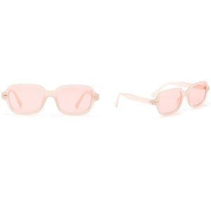 Planet Gates Pink-Pink Fashion Unisex Square Sunglasses Men Women Fashion Small Frame Yellow Sunglasses Female Retro Rivet Glasses UV400 O403