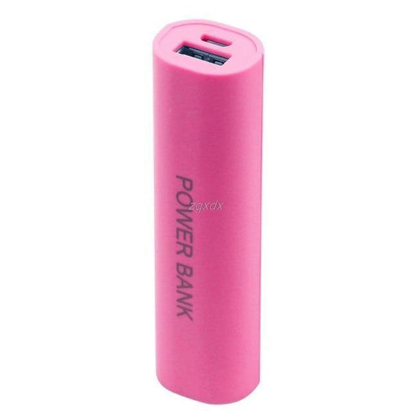 Planet Gates Pink Portable DIY USB Mobile Power Bank Charger Pack Box Battery Case For 1 x 18650 Z17 Drop ship