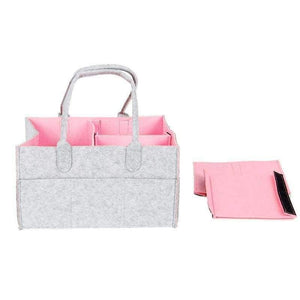 Planet Gates Pink Portable Storage Baskets 33X23X18CM Foldable Large Basket For Baby Diaper Home Organization Multi Pockets Removable Basket