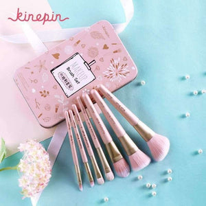 Planet Gates Pink Premium Makeup Brush Set High Quality Soft Natural Horse Pony Synthetic Hair Portable Makeup Artist Brush with Case