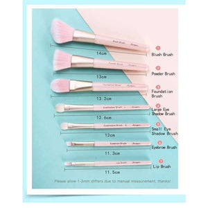 Planet Gates Pink Premium Makeup Brush Set High Quality Soft Natural Horse Pony Synthetic Hair Portable Makeup Artist Brush with Case