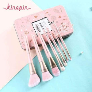 Planet Gates Pink Premium Makeup Brush Set High Quality Soft Natural Horse Pony Synthetic Hair Portable Makeup Artist Brush with Case