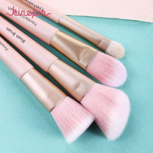 Planet Gates Pink Premium Makeup Brush Set High Quality Soft Natural Horse Pony Synthetic Hair Portable Makeup Artist Brush with Case
