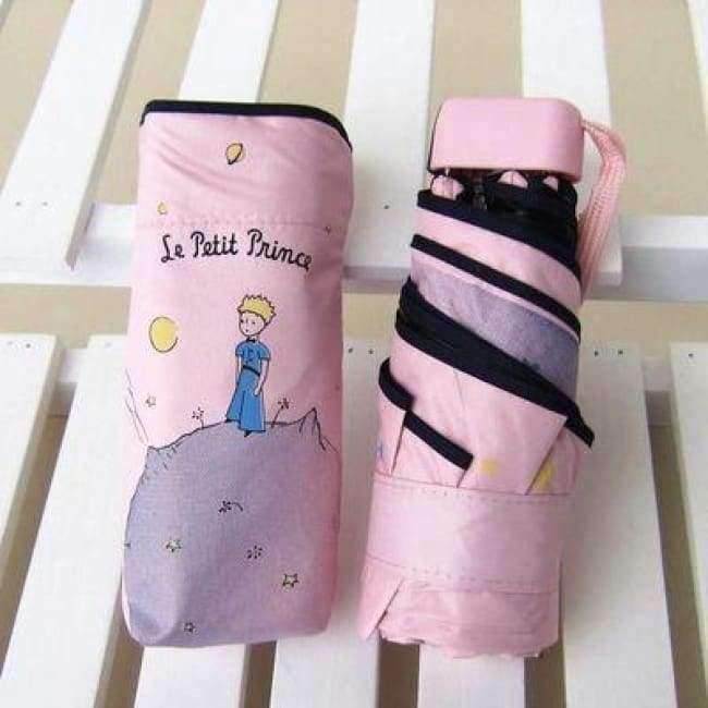 Planet Gates Cartoon Little Prince Umbrella Rain Women Folding Umbrellas Female Sunny Parasol Lovely Paraguas Mini Pocket Umbrella