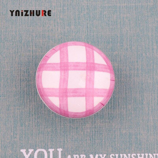 Rural Acme Nordic Style Ceramic Single Cartoon Round  Wardrobe Kitchen Garden Door Handle Modern Cabinet Handle