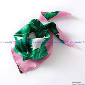 Planet Gates Pink Printed Small Square Silk Scarf Women Neckerchief 100% Silk Twill Scarves & Wraps Bandana Foulard Fabulous Accessories