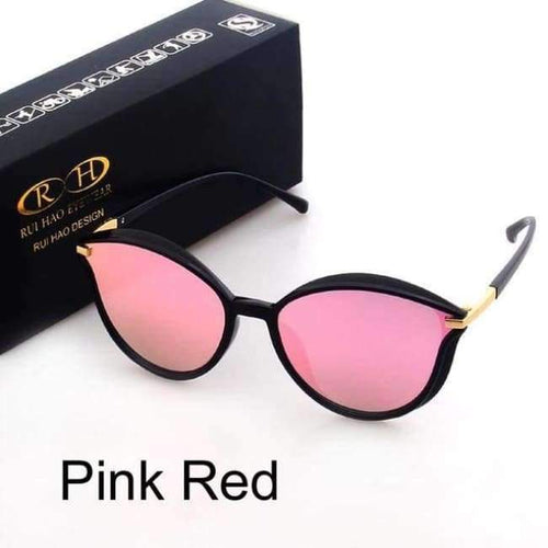 Planet Gates Pink Red Rui Hao Eyewear Fashion Sunglasses Women Brand Sun Glasses Cat Eye Sunglasses Design Outdoor Glasses Women Pink Sunglasses New