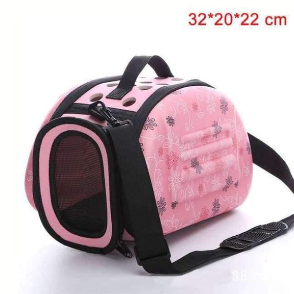 Planet Gates Pink  S / As  Picture Portable Travel Pet Bag Outdoor Puppy Dog Cat Carrier Bags Shoulder Package Handbag Foldable EVA Material Soft Pets Dog Bag