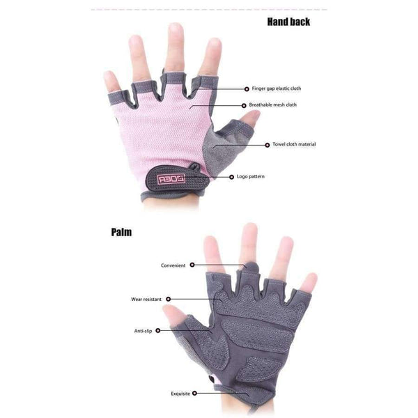 Planet Gates Pink / S Body Building Training Men Women Paired Fitness Sport Gym Exercise Weightlifting Women Half Finger Gloves