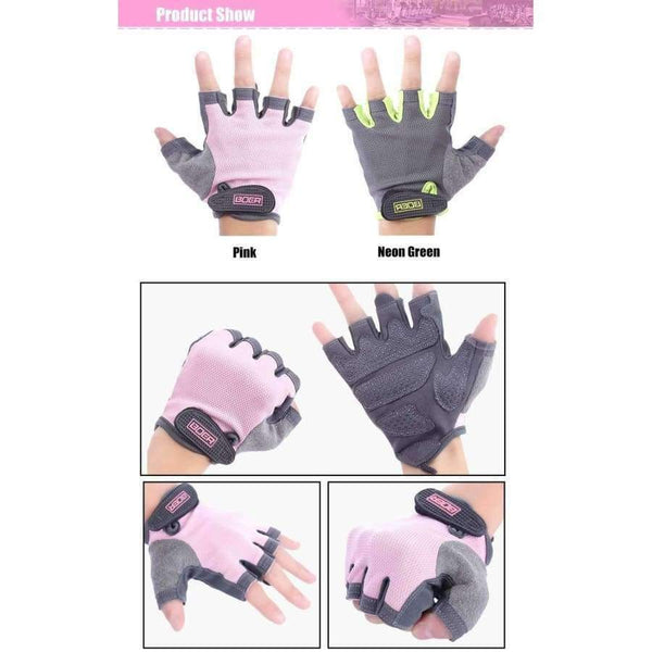 Planet Gates Pink / S Body Building Training Men Women Paired Fitness Sport Gym Exercise Weightlifting Women Half Finger Gloves