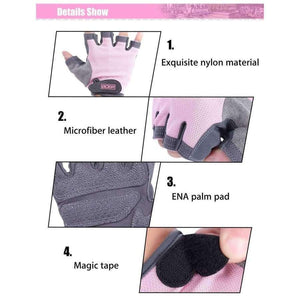 Planet Gates Pink / S Body Building Training Men Women Paired Fitness Sport Gym Exercise Weightlifting Women Half Finger Gloves