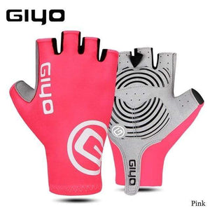 Planet Gates Pink / S Breaking Wind Cycling Half Finger Gloves Anti-slip Bicycle Mittens Racing Road Bike Glove MTB Biciclet Guantes Ciclismo
