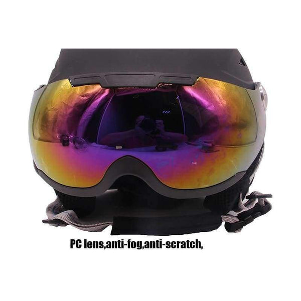 Planet Gates pink / S / China Ski Helmet Men Women Half-covered Integrally ABS Outdoor Sport helmet with Visor Snow Gear Snowboard Skateboard Helmet