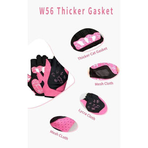 Planet Gates Pink / S Gym Gloves Crossfit Body Building Training Sports Fitness Gloves Women Cute Cat style WeightLifting Exercise Mesh Breathable