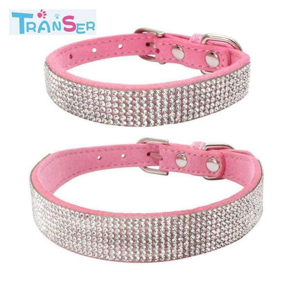 High quality Bling Dog Collar Sparkly Rhinestone Studded Small Medium Dog Adjustable Collar Pet Product 11Jan12 - Planet Gates
