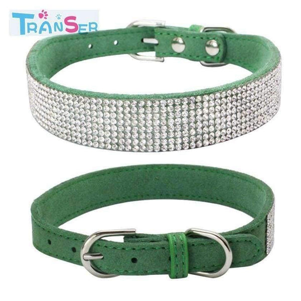 Planet Gates Pink / S High quality Bling Dog Collar Sparkly Rhinestone Studded Small Medium Dog Adjustable Collar Pet Product 11Jan12