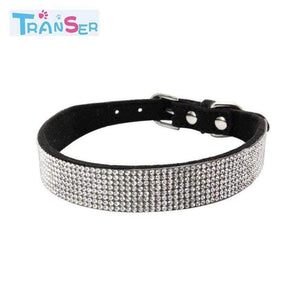 High Quality Bling Dog Collar Sparkly Rhinestone Studded Small Medium Dog Adjustable Collar Pet Product 11Jan12