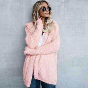 Planet Gates Pink / S Hooded Sweater Women Cardigan Female Autumn Winter Warm Cotton Long Sweater Fashion 2018 Women Kimono Cardigan EDR93