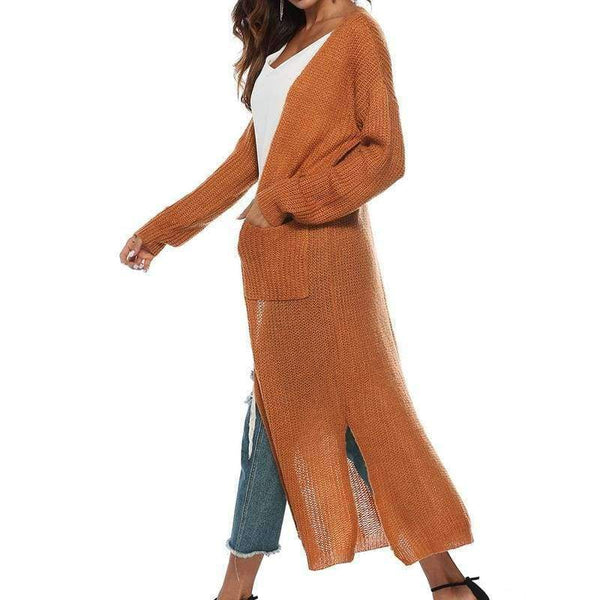 Planet Gates pink / S New Autumn Winter Women Long Sleeve Knitwear Kimono Warm Sweater Cardigans Solid Color Knitted Outerwear Plus Size