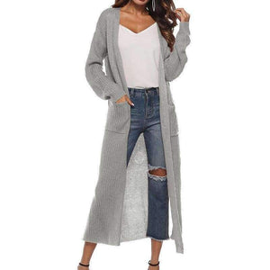 Planet Gates pink / S New Autumn Winter Women Long Sleeve Knitwear Kimono Warm Sweater Cardigans Solid Color Knitted Outerwear Plus Size