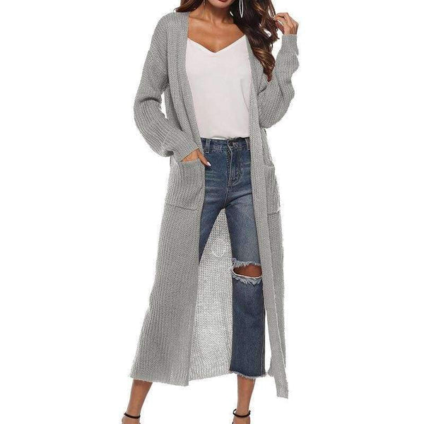 Planet Gates pink / S New Autumn Winter Women Long Sleeve Knitwear Kimono Warm Sweater Cardigans Solid Color Knitted Outerwear Plus Size