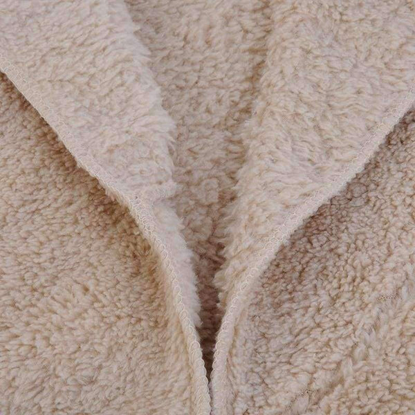 Planet Gates Pink / S New Year Spring Faux Fur Teddy Bear Coat Jacket Women Fashion Open Stitch Hooded Coat Female Long Sleeve Fuzzy Jacket