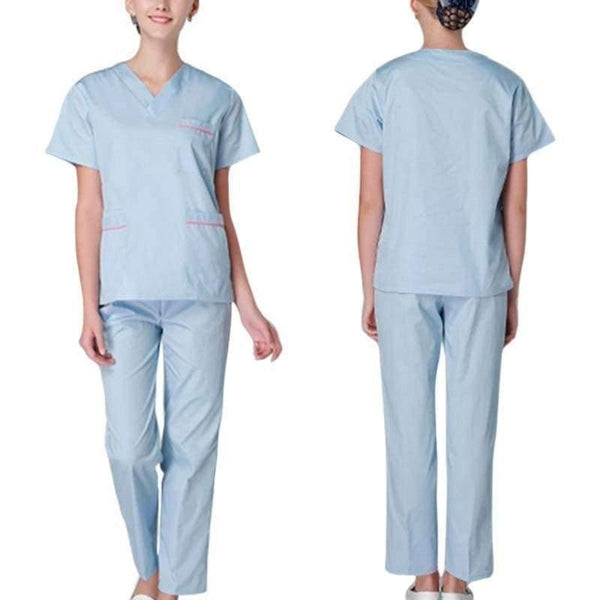 Planet Gates Pink / S Scrubs Medical Uniforms Women Short Sleeve Nurse Uniform Sets Breathable Hospital Surgical Clothing Workwear for Dental Clinic