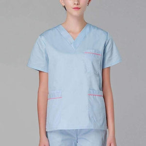Planet Gates Pink / S Scrubs Medical Uniforms Women Short Sleeve Nurse Uniform Sets Breathable Hospital Surgical Clothing Workwear for Dental Clinic