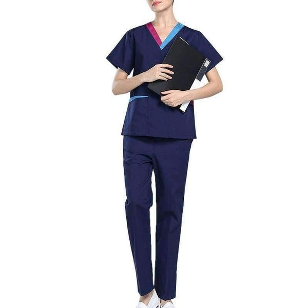 Planet Gates Pink / S Scrubs Medical Uniforms Women Short Sleeve Nurse Uniform Sets Breathable Hospital Surgical Clothing Workwear for Dental Clinic