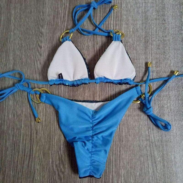 Planet Gates Pink / S Sexy Bikini Set Women Swimwear Low Waist Push Up Sequins Bikini Brazilian Swimsuit Bathing Suits Female Swimwear