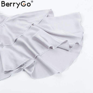 Planet Gates Pink / S Sexy v neck flare long sleeve playsuit High waist tie up pleated satin short romper 2018 Summer women jumpsuit