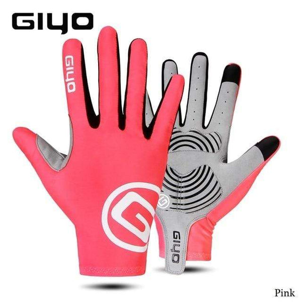 Planet Gates Pink / S Wind Breaking Cycling Full Finger Gloves Touch Screen Anti-slip Bicycle Lycra Fabric Mittens Bicicleta Road Bike Long Glove
