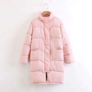 Planet Gates Pink / S Winter Jacket Women 2018 Knee Length Pink Coat Camperas Mujer Abrigo Invierno 2018 Female Overcoat Parkas For Women