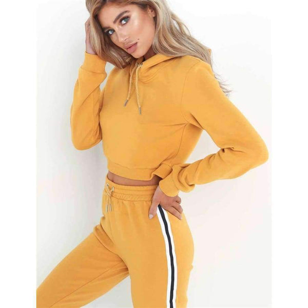 Planet Gates Pink / S Women Two Piece Set Hoodies Sweatshirt and Pant Female Casual Fitness Sportswear Set  Fall 2 Piece Set Crop Top