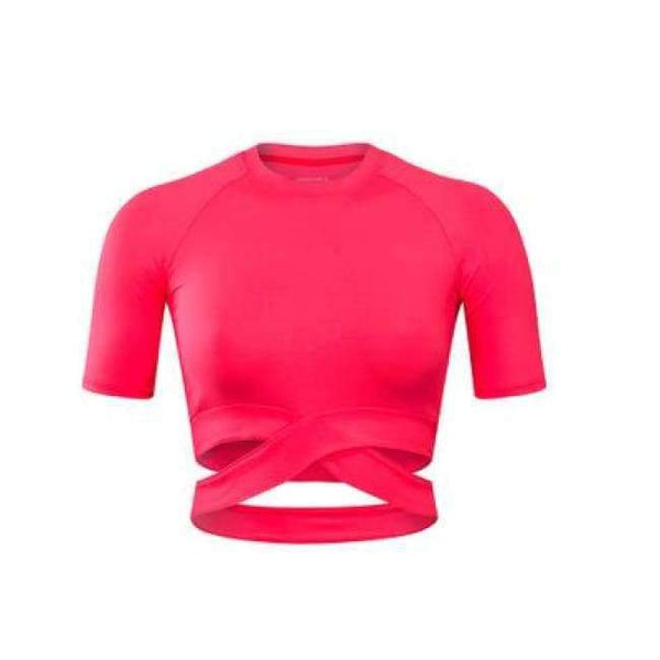 Planet Gates Pink / S Women Yoga Shirts Sexy Sports Top Style Fitness Crop Top Solid  Running Shirt Sport Gym Clothes Tank Tops Sportswear