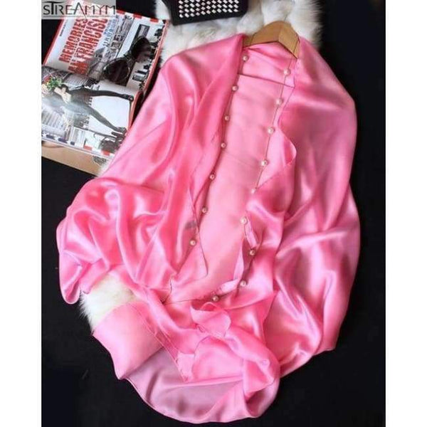 Planet Gates Pink Scarf Women 100% Natural Silk Wraps Shawls and Scarves 180*90cm Hijabs Solider Colors Beach Cover up
