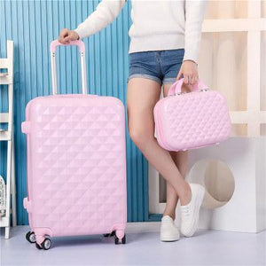 Planet Gates pink set / 20" Luggage Set with Handbag,Women Travel Suitcase Bag with Cosmetic Bag,20"22"24"26"28"inch Wheel Trolley Case
