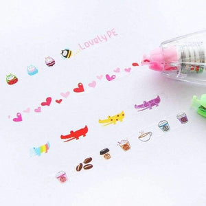 Planet Gates pink set Set of 4pcs Cute Decorative Replacement Correction Tape Stationery Set School & Office Supply Student Stationery Kids Gift