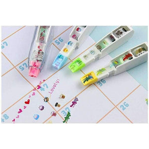 Planet Gates pink set Set of 4pcs Cute Decorative Replacement Correction Tape Stationery Set School & Office Supply Student Stationery Kids Gift