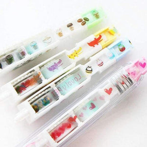 Planet Gates pink set Set of 4pcs Cute Decorative Replacement Correction Tape Stationery Set School & Office Supply Student Stationery Kids Gift